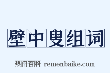 壁中叟组词是什么意思的图片